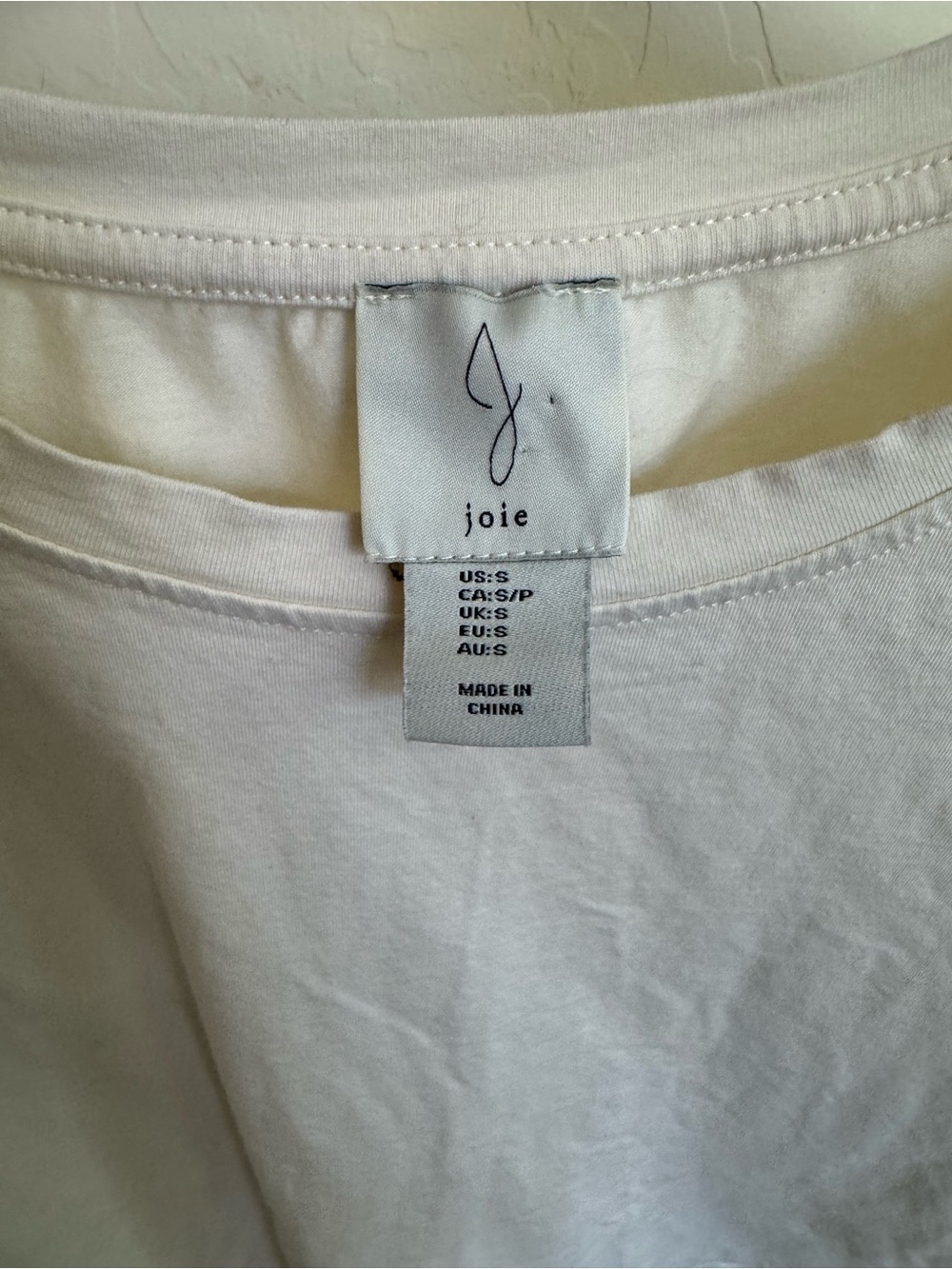 Joie Ivory Crop T-Shirt Mixed Media Eyelet Lace Crochet Boho Short Sleeve Small - Picture 2 of 4